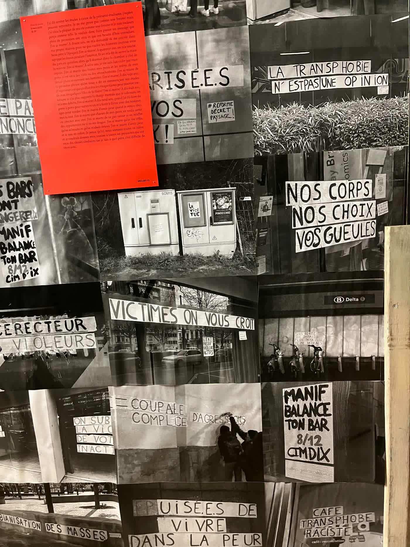 Fotografía de Planeta y Derechos: muro con mensajes de protesta